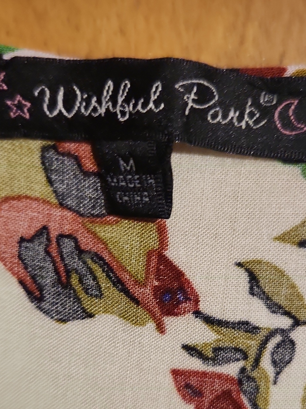 Wishful Park Cream High-Low Dress with Red & Green Floral Print - Picture 2 of 3